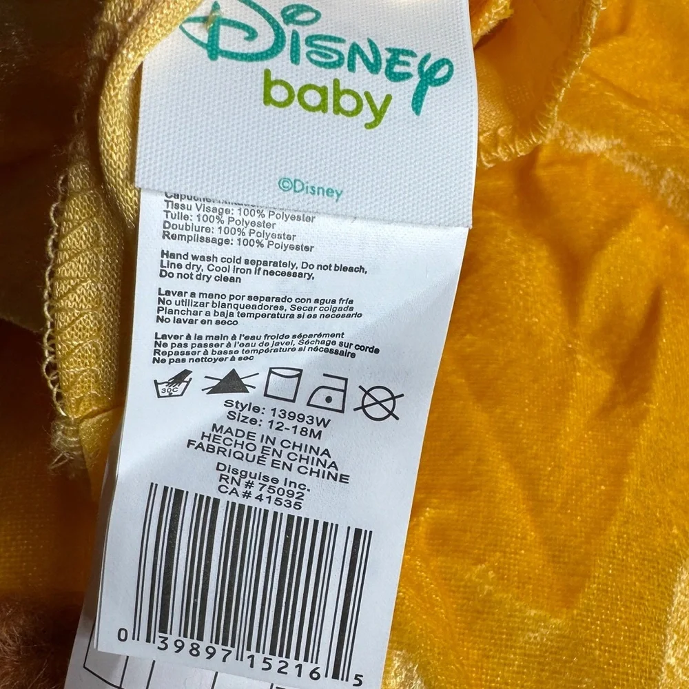 Disney Baby Toddler The Lion King Simba Cub Costume Size 12-18‎ Months - Picture 5 of 7